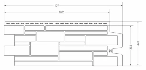 Панель Grand Line Камелот Design (цвет шва RAL 7006) купить в Санкт-Петербурге