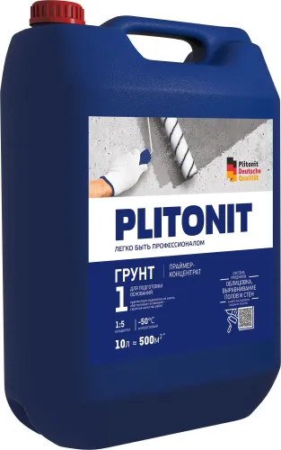 PLITONIT Грунт 1 -3 праймер-концентрат 1:5 акрилатный для подготовки оснований купить в Санкт-Петербурге