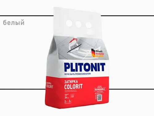 PLITONIT Colorit затирка между всеми типами плитки (1,5-6 мм) БЕЛАЯ -2  купить в Санкт-Петербурге