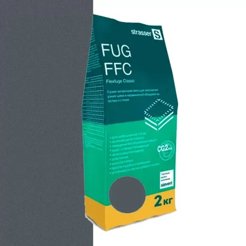 FUG FFC 02 Сухая затирочная смесь для узких швов, антрацит (1 - 6 мм) strasser купить в Санкт-Петербурге