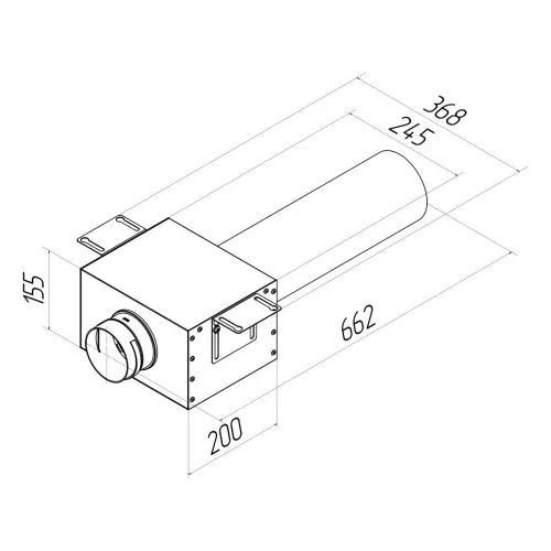 Пленум прямой круглый на 1 выхода (L=400мм) VPDL 125/90x1 Provent (Комплектуется без фланцев. Фланцы/заглушки необходимо докупать дополнительно) купить в Санкт-Петербурге