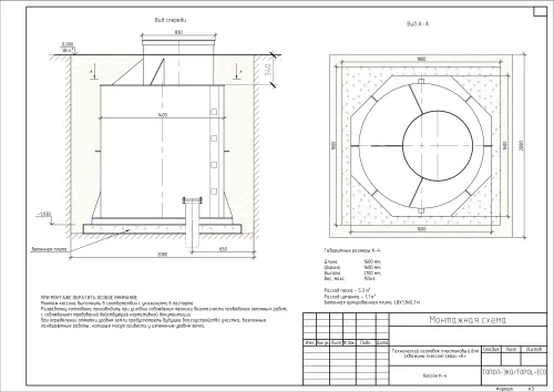 Кессон ТОПОЛ-ЭКО К-4 (муфта 106-114) 1600х1600х2100мм купить в Санкт-Петербурге