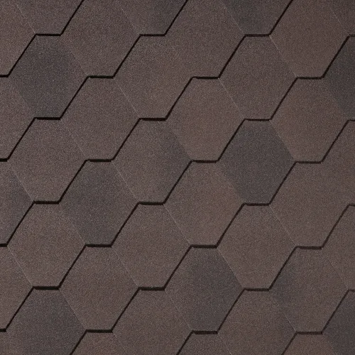 Гибкая черепица (шестигр. с неравн. цветом) Quiet tile Rombica коричневый 3м2 купить в Санкт-Петербурге