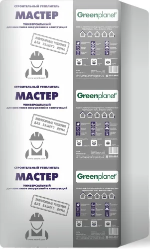 Утеплитель Greenplanet Мастер 50мм, 6 плит, 3.24м2, 600х900мм, 0.162м3 Шелтер купить в Санкт-Петербурге