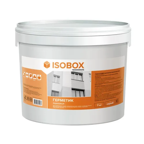 Герметик ISOBOX Акриловый для межпанельных швов (серый), 7кг купить в Санкт-Петербурге