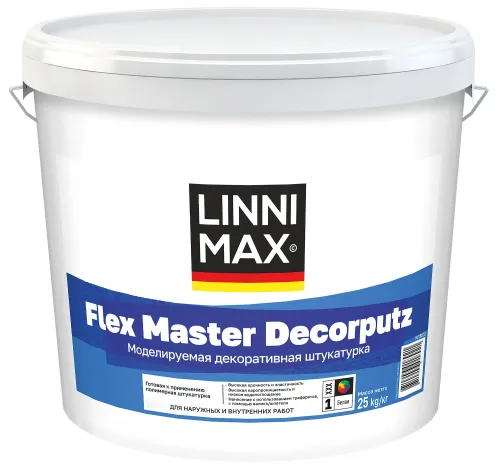 Flex Master Decorputz 25кг Штукатурка декоративная акриловая д/внутр и наружных работ База1 LINNIMAX купить в Санкт-Петербурге
