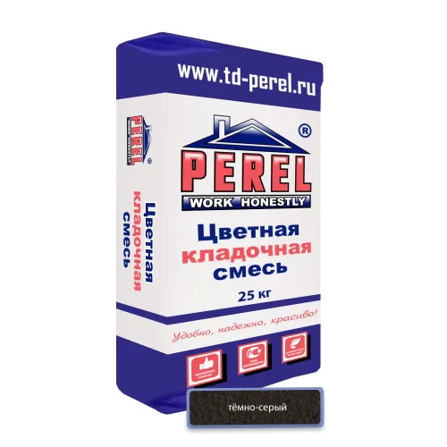 Цветная кладочная смесь Perel SL (лето) 0015 темно-серый 25кг купить в Санкт-Петербурге