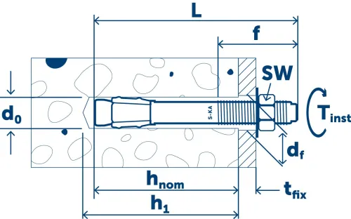 SORMAT S-KAK 8/50х112мм Анкер клиновой горячий цинк 40шт/уп купить в Санкт-Петербурге