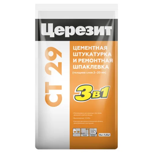 CT 29 25кг Штукатурка и ремонтная шпаклевка Церезит купить в Санкт-Петербурге