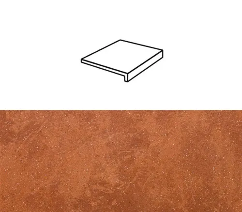 Ступень рядовая Stroher 4816 Keraplatte Roccia прямой угол 841 rosso 240x175x52x10мм 6шт/уп купить в Санкт-Петербурге