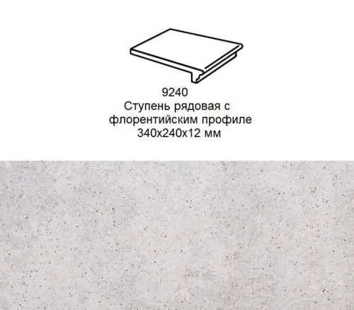 Ступень рядовая Stroher 9240 Keraplatte Roccia флорентинер 837 marmos 340x240x12мм 4шт/уп купить в Санкт-Петербурге
