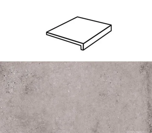 Ступень рядовая Stroher 4815 Gravel Blend прямой угол 962 grey 294x175x52x10мм 6шт/уп купить в Санкт-Петербурге