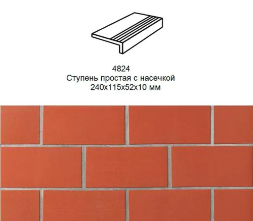 Ступень рядовая Stroher 4828 Keraplatte Terra фигурный угол 215 patrizierrot 240x115x52x10мм 6шт/уп купить в Санкт-Петербурге