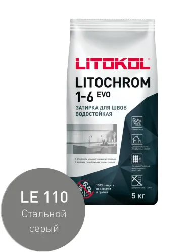 LITOCHROM 1-6 EVO 5кг Затирочный состав цементный LITOKOL купить в Москве