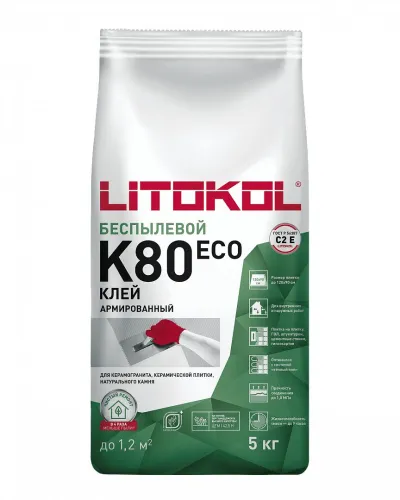LITOFLEX K80 ECO 5кг Клей цементный серый LITOKOL купить в Санкт-Петербурге