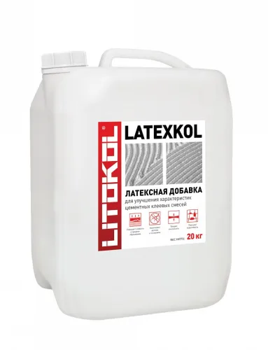 LATEXKOL - м 20кг Добавка латексная для плиточного клея белый LITOKOL купить в Санкт-Петербурге