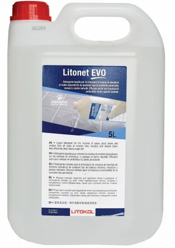 LITONET EVO 5л Очистка облицовки бесцветный LITOKOL купить в Санкт-Петербурге