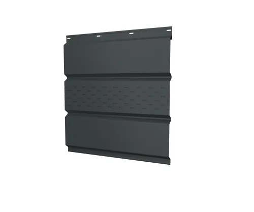 Софит металл центральная перфорация GL 0.45мм ПЭ (серый) 7005 {длины по спецификации} купить в Санкт-Петербурге