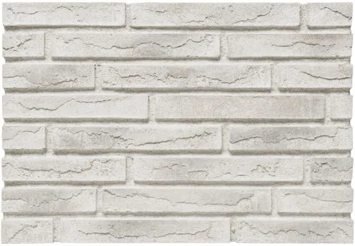 BrickWell Фасадная плитка Traditional Ультрабелый с патиной Ригель 290х40х20мм 0.68м2/уп 67шт/м2 купить в Санкт-Петербурге