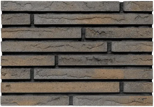 BrickWell Фасадная плитка Traditional Графит с коричн патиной Ригель 470х40х20мм 0.48м2/уп 42шт/м2 купить в Санкт-Петербурге