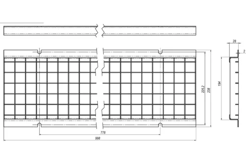 Решетка стальная ячеистая SteeStart DN200 B125 купить в Санкт-Петербурге