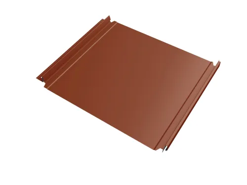 Кликфальц Double Pro GL 0.50мм 8004 (кирпичный) Satin с пленкой на замках {длины по спецификации} купить в Санкт-Петербурге