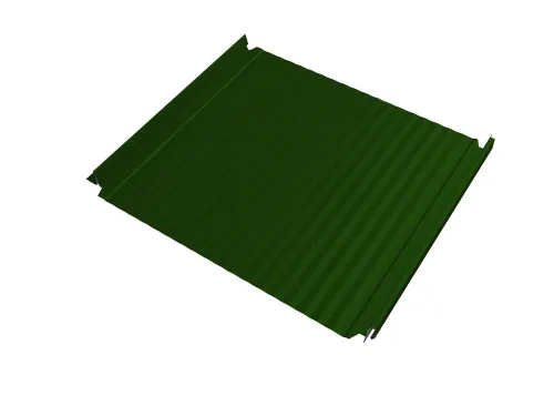 Кликфальц Double Pro Gofr GL 0.45мм 6002 (зеленый) ПЭ с пленкой на замках {длины по спецификации} купить в Санкт-Петербурге