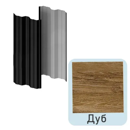 Штакетник МП М-111-Т прямой 0.45мм Ecosteel Texture {длины по списку} купить в Санкт-Петербурге