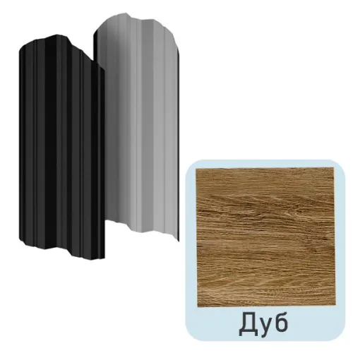 Штакетник МП М-111-О фигурный 0.45мм Ecosteel Texture {длины по списку} купить в Санкт-Петербурге