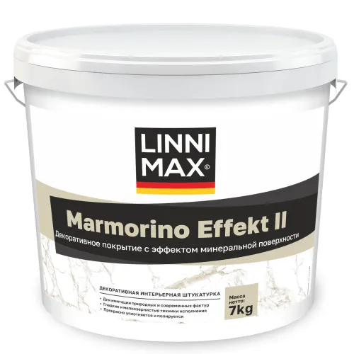 Marmorino Effect II 14кг Декоративная интерьерная штукатурка LINNIMAX купить в Санкт-Петербурге