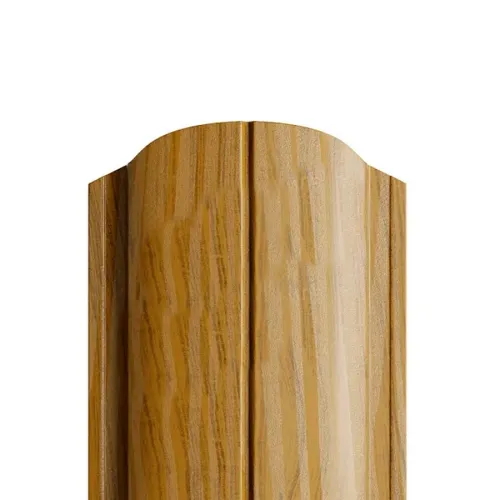 Штакетник МП ELLIPSE-O фигурный 0.45мм Античный Дуб Ecosteel Matt {длины по списку} купить в Санкт-Петербурге