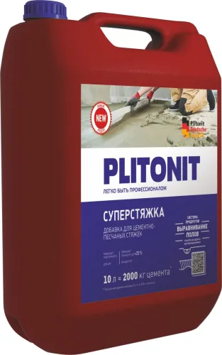 СуперСтяжка 3л Добавка суперводоредуцирующая для цементно-песчаных стяжек PLITONIT купить в Санкт-Петербурге