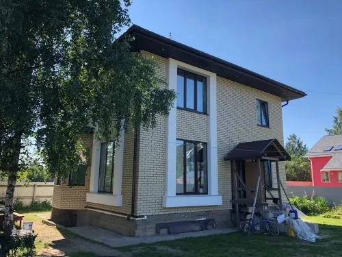 Термопанель рядовая ЕВРОПА ППС с плиткой АВС Objekta Beige genarbt 1000х650х80мм (0.65м2) купить в Санкт-Петербурге
