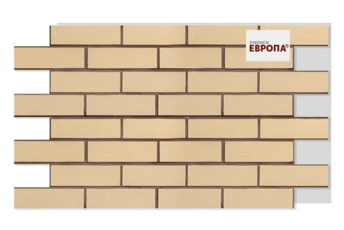 Термопанель рядовая ЕВРОПА ППС с плиткой АВС Objekta Beige genarbt 1000х650х80мм (0.65м2) купить в Санкт-Петербурге