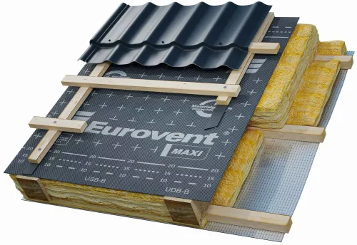 Диффузионная мембрана Eurovent Maxi SK2 1.5х50м 75м2 купить в Санкт-Петербурге