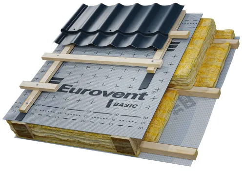 Диффузионная мембрана Eurovent Basic 1.5х50м 75м2 купить в Санкт-Петербурге