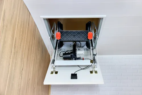 Лестница ножничная металлическая LOFTSTEP LCS-E (CH) 80х120х300см Fakro купить в Санкт-Петербурге