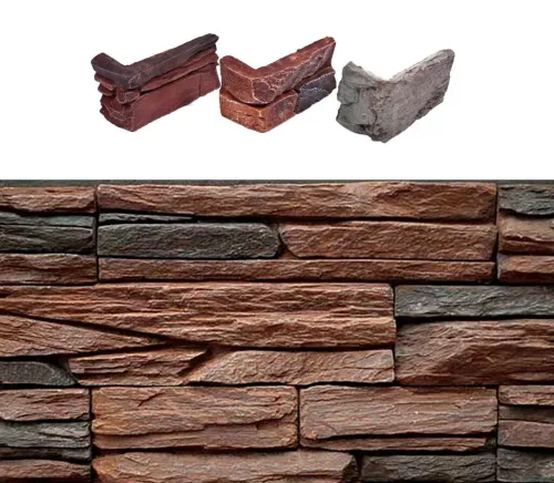 Искусственный камень угловой Танвальд 500х100мм коричневый 0.7пог.м CraftStone купить в Санкт-Петербурге