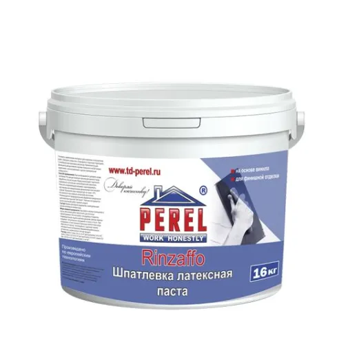 Шпатлевка акриловая готовая Perel Rinzaffo, 16кг купить в Санкт-Петербурге