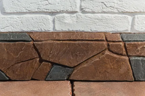 Бордюрный камень тротуарный фактурный 600х200х50мм CraftStone купить в Санкт-Петербурге