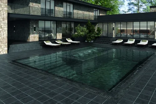 Ступень фронтальная Peldano Recto Essenza Grafite С3 33х120х1.2см антислип 2шт/уп Exagres купить в Санкт-Петербурге
