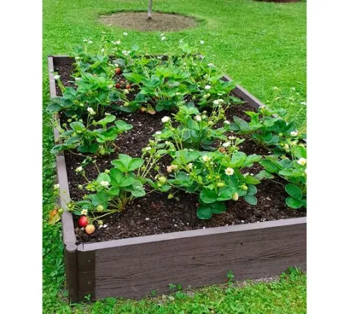 Ограждение для грядки (со стяжкой) из ДПК ВД 3D тиснение под дерево палисандр h270мм 800х1500мм купить в Санкт-Петербурге