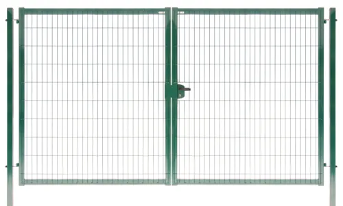 Ворота распашные Medium New Lock 1530х4000мм 6005 темно-зеленый Grand Line купить в Санкт-Петербурге