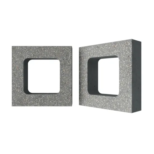 Блок архитектурный шлифованный Cube (Куб)-50 LUX серый 250х250мм Nokkel купить в Санкт-Петербурге