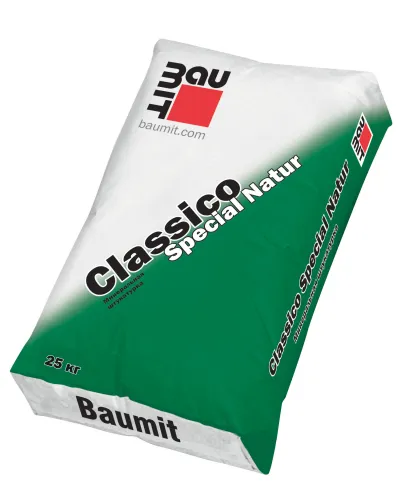 Classico Special Natur R серая фактура "короед" R 2.0 Тонкослойная декоративная штукатурка Baumit  купить в Санкт-Петербурге